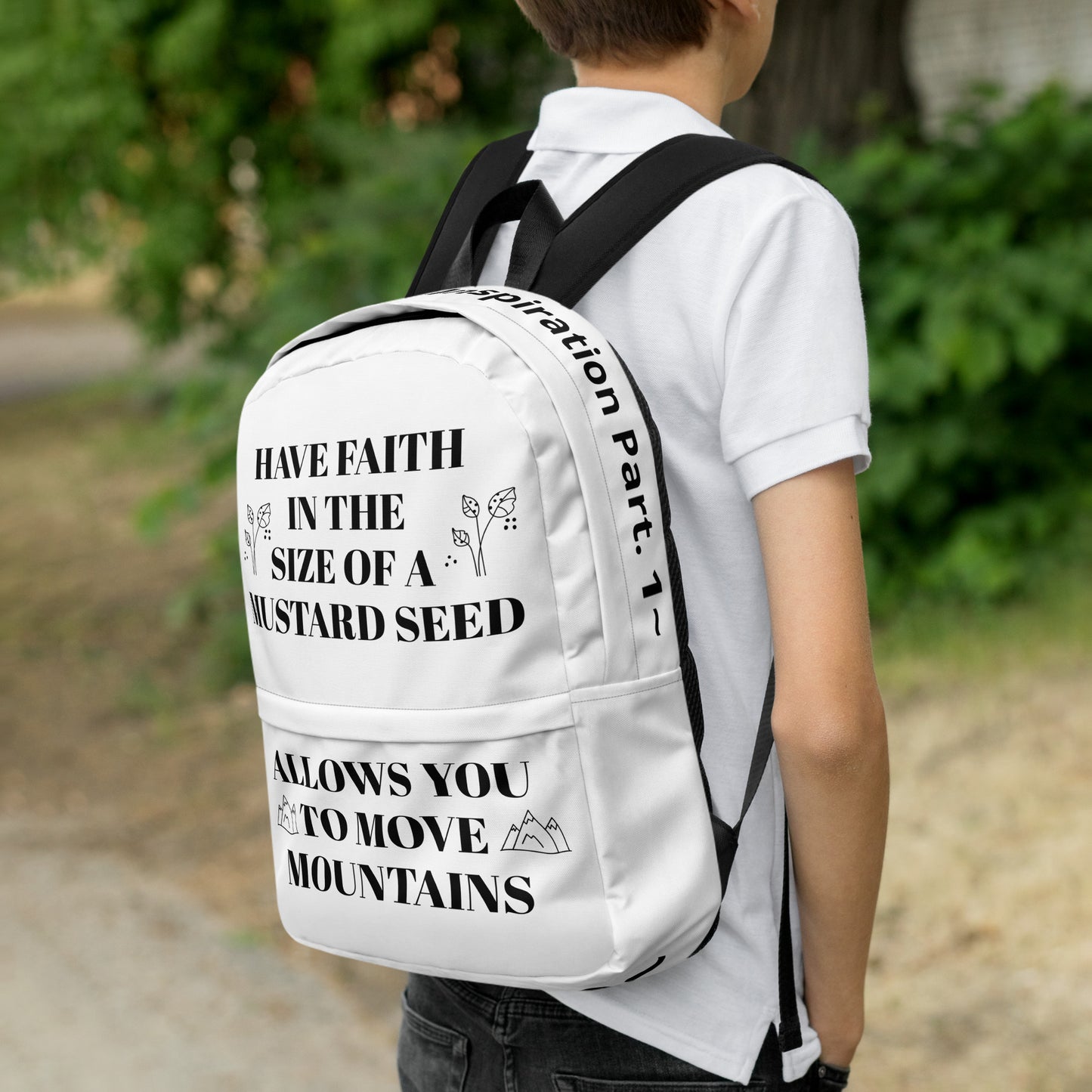 D.J. Domo DQOI Pt 1 "FAITH" Backpack White/Black