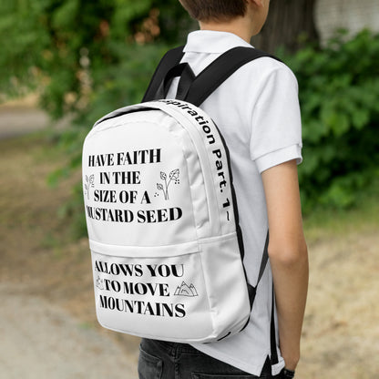 D.J. Domo DQOI Pt 1 "FAITH" Backpack White/Black