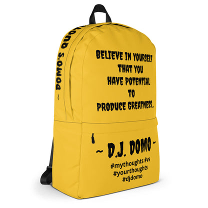 D.J. Domo DQOI Pt 1 "POTENTIAL" Backpack Gold/Black