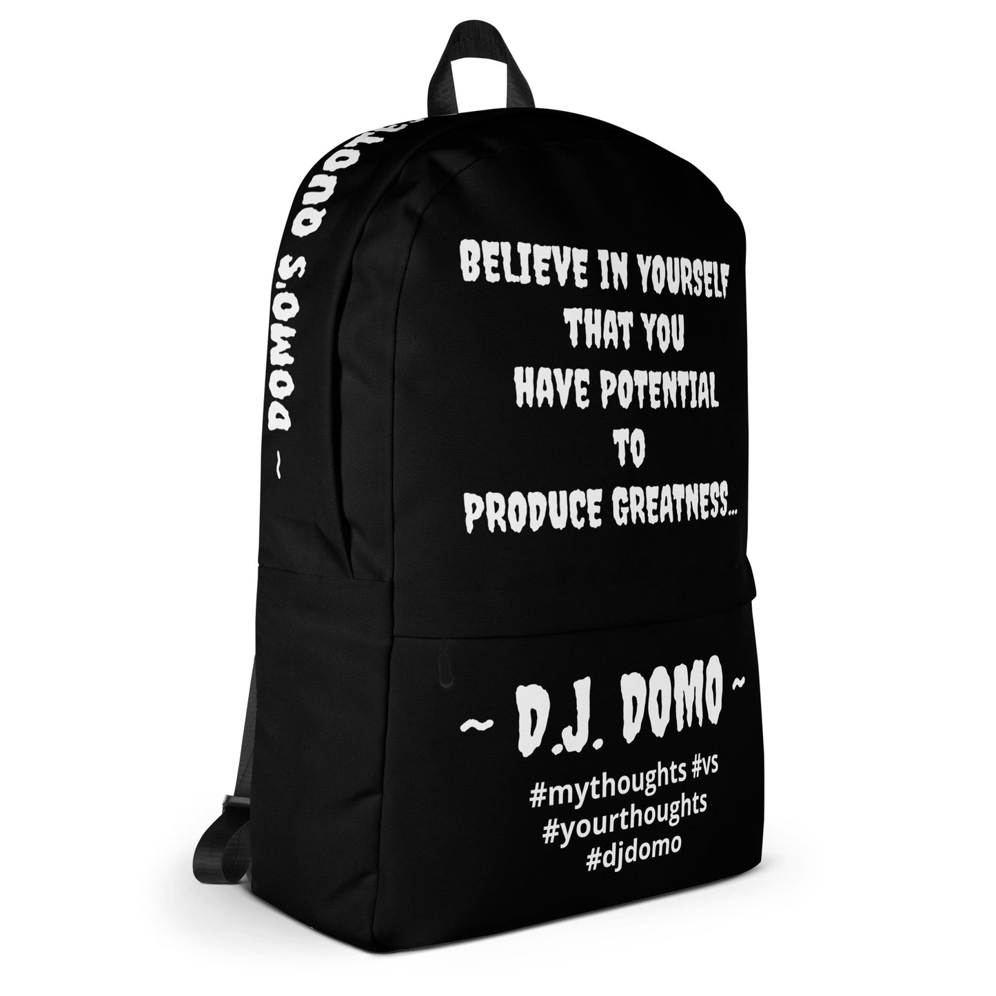 D.J. Domo DQOI Pt 1 "POTENTIAL" Backpack Black/White