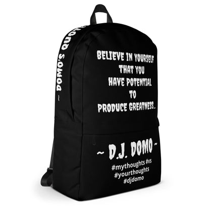 D.J. Domo DQOI Pt 1 "POTENTIAL" Backpack Black/White