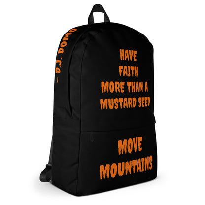 D.J. Domo "Move Mountain" Backpack Black/Rust Orange