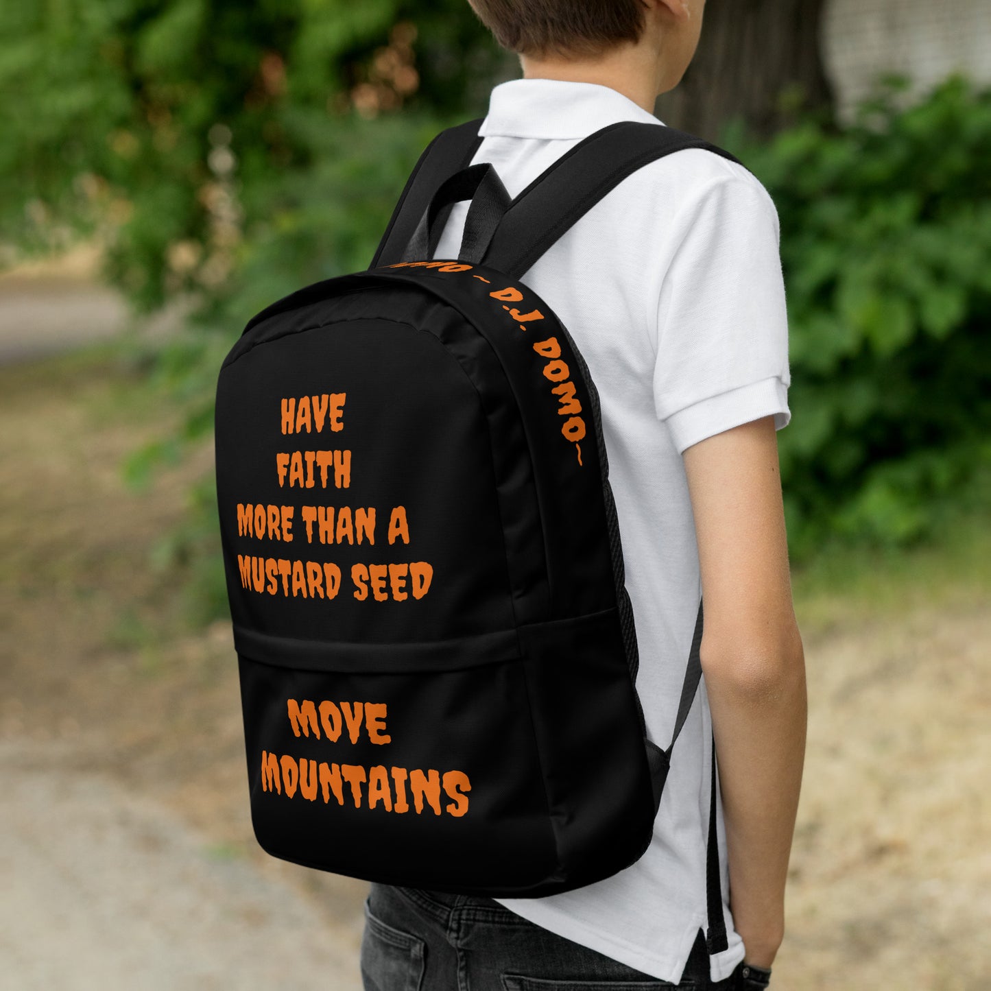 D.J. Domo "Move Mountain" Backpack Black/Rust Orange