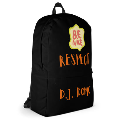 D.J. Domo "RESPECT" Backpack Black/Rust Orange