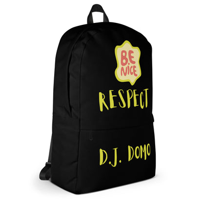 D.J. Domo "RESPECT" Backpack Black/Yellow