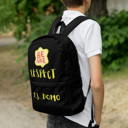 D.J. Domo "RESPECT" Backpack Black/Yellow