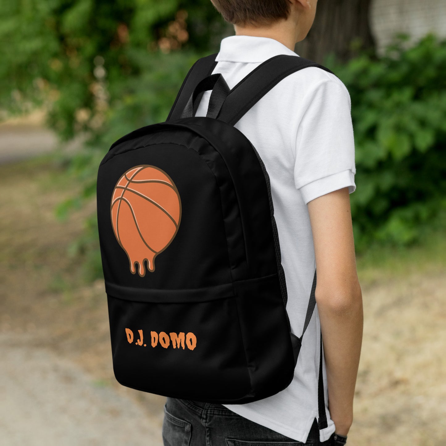 D.J. Domo Melting Basketball Backpack Black/Orange