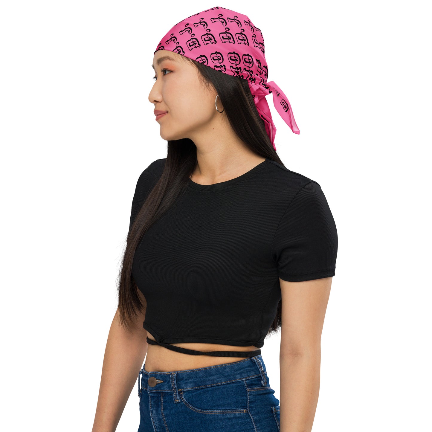 D.J. Domo Bandana Pink/Black