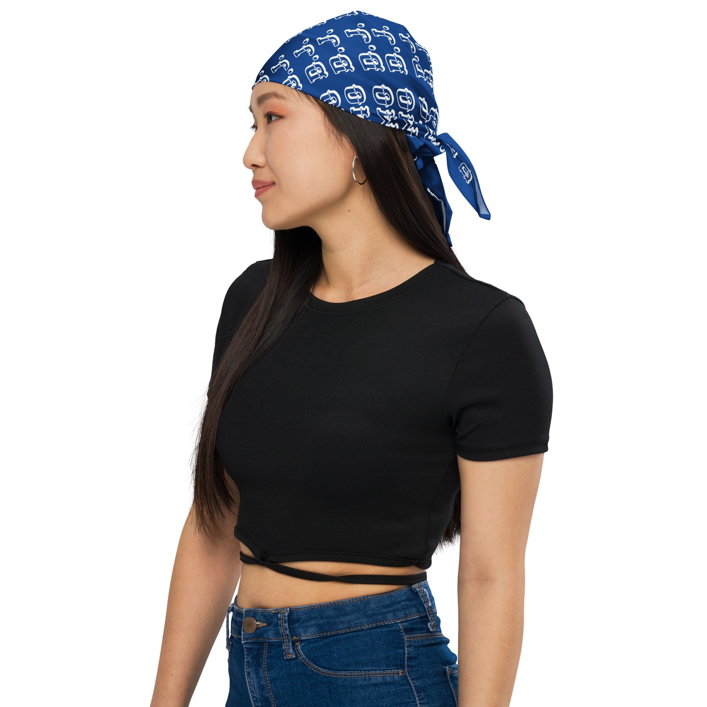 D.J. Domo Bandana Blue/White