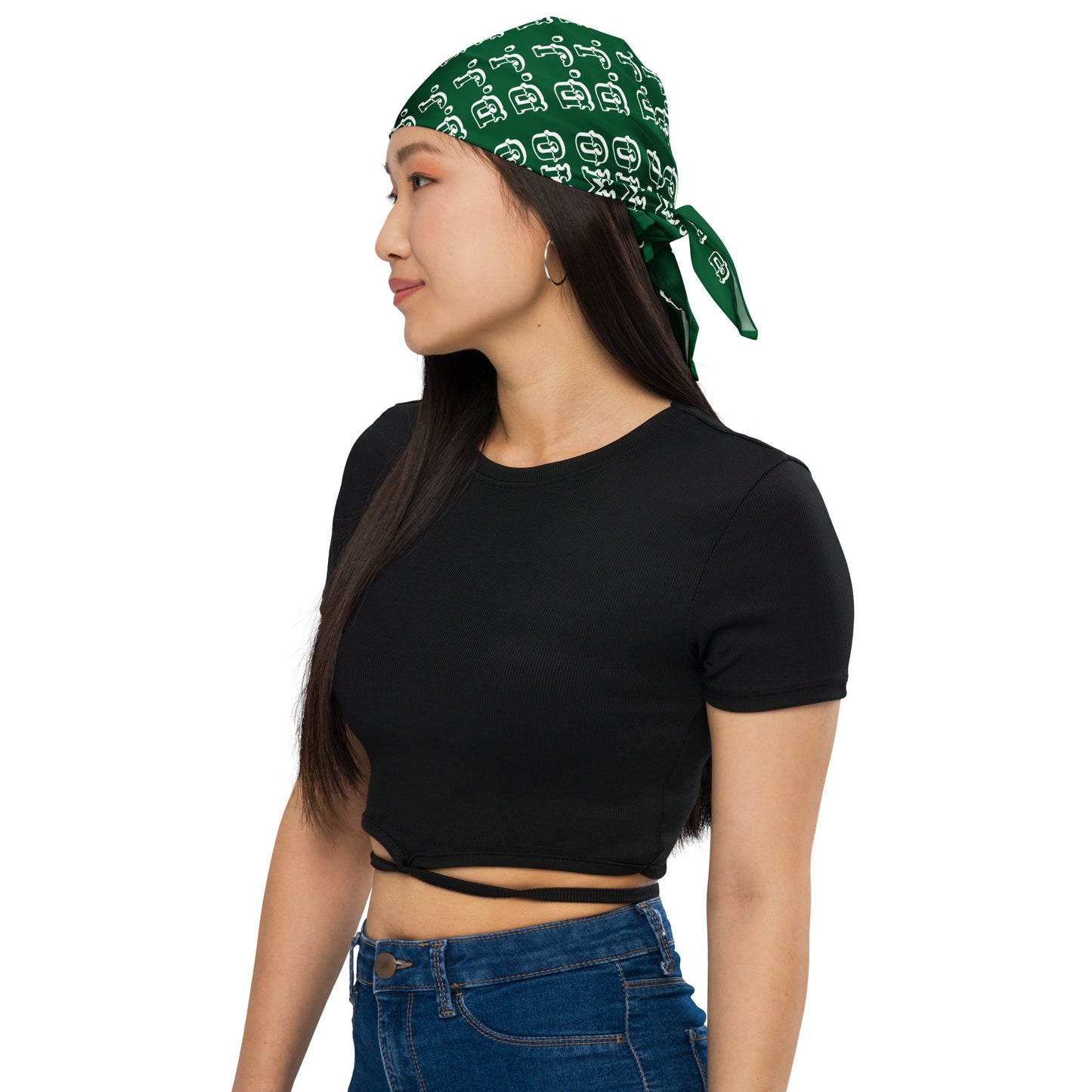 D.J. Domo Bandana Green/White