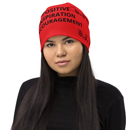 D.J. Domo "PIE" Beanie Red/Black