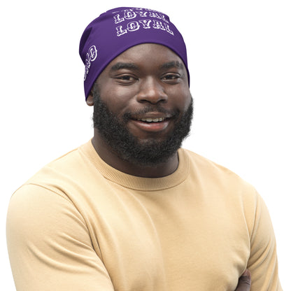 D.J. Domo "LOYAL" Beanie Purple/White