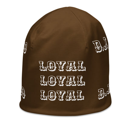 D.J. Domo "LOYAL" Beanie Brown/White