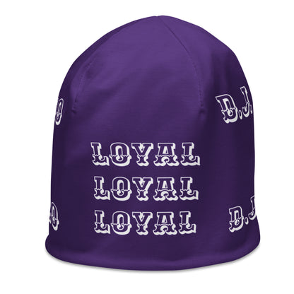 D.J. Domo "LOYAL" Beanie Purple/White