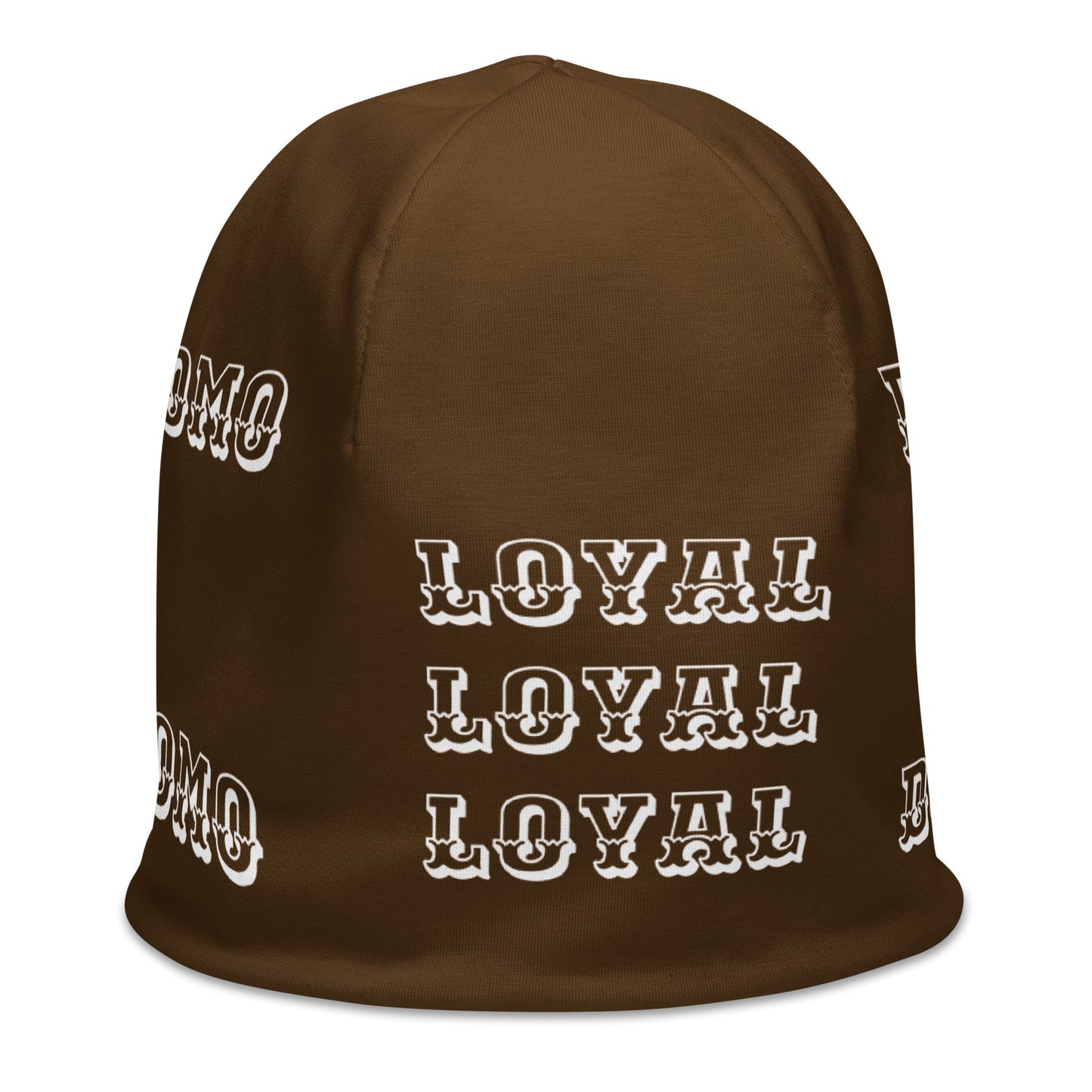 D.J. Domo "LOYAL" Beanie Brown/White