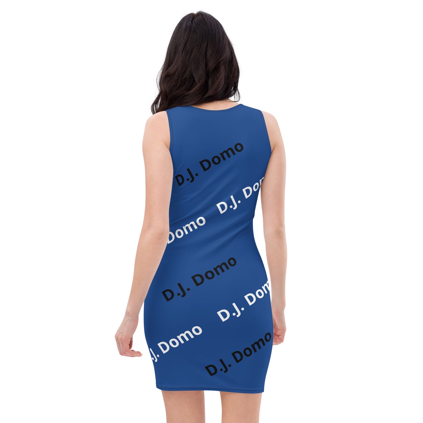 D.J. Domo "Classic" Bodycon Dress Dark Blue/White/Black