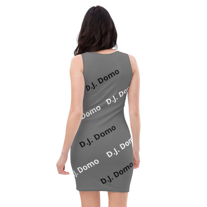 D.J. Domo "Classic" Bodycon Dress Dark Gray/White/Black