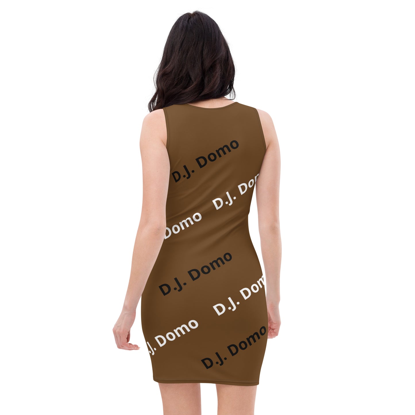 D.J. Domo "Classic" Bodycon dress Brown/White/Black