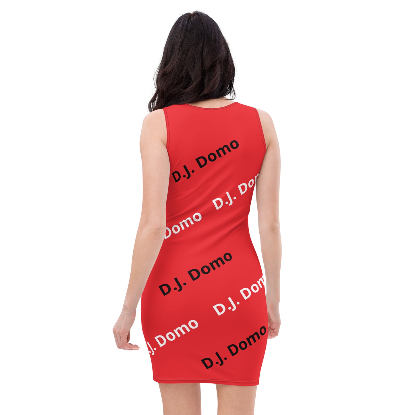 D.J. Domo "Classic" Bodycon Dress Red/White/Black