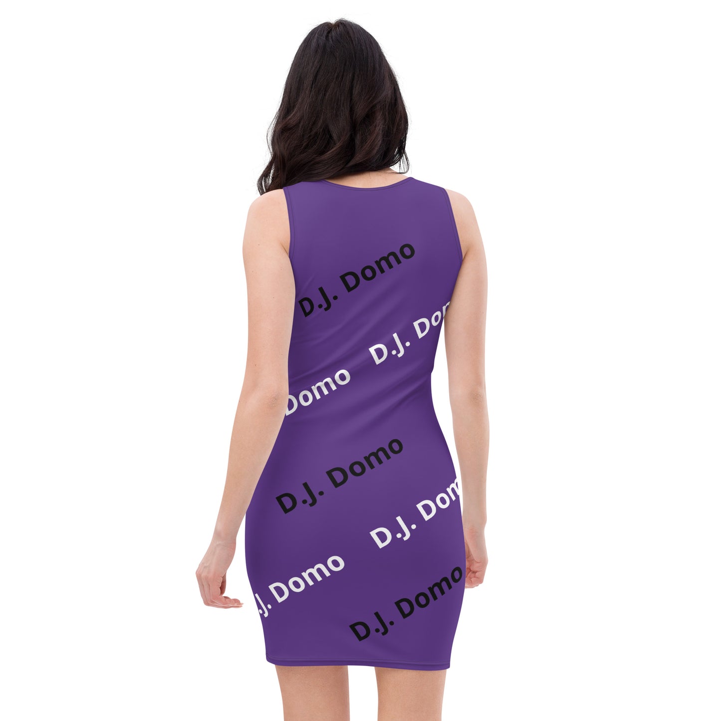 D.J. Domo "Classic" Bodycon Dress Purple/White/Black