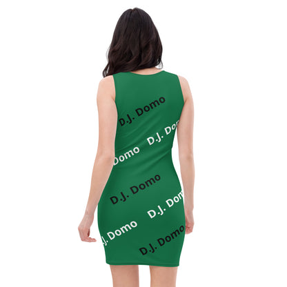 D.J. Domo "Classic" Bodycon Dress Green/White/Black