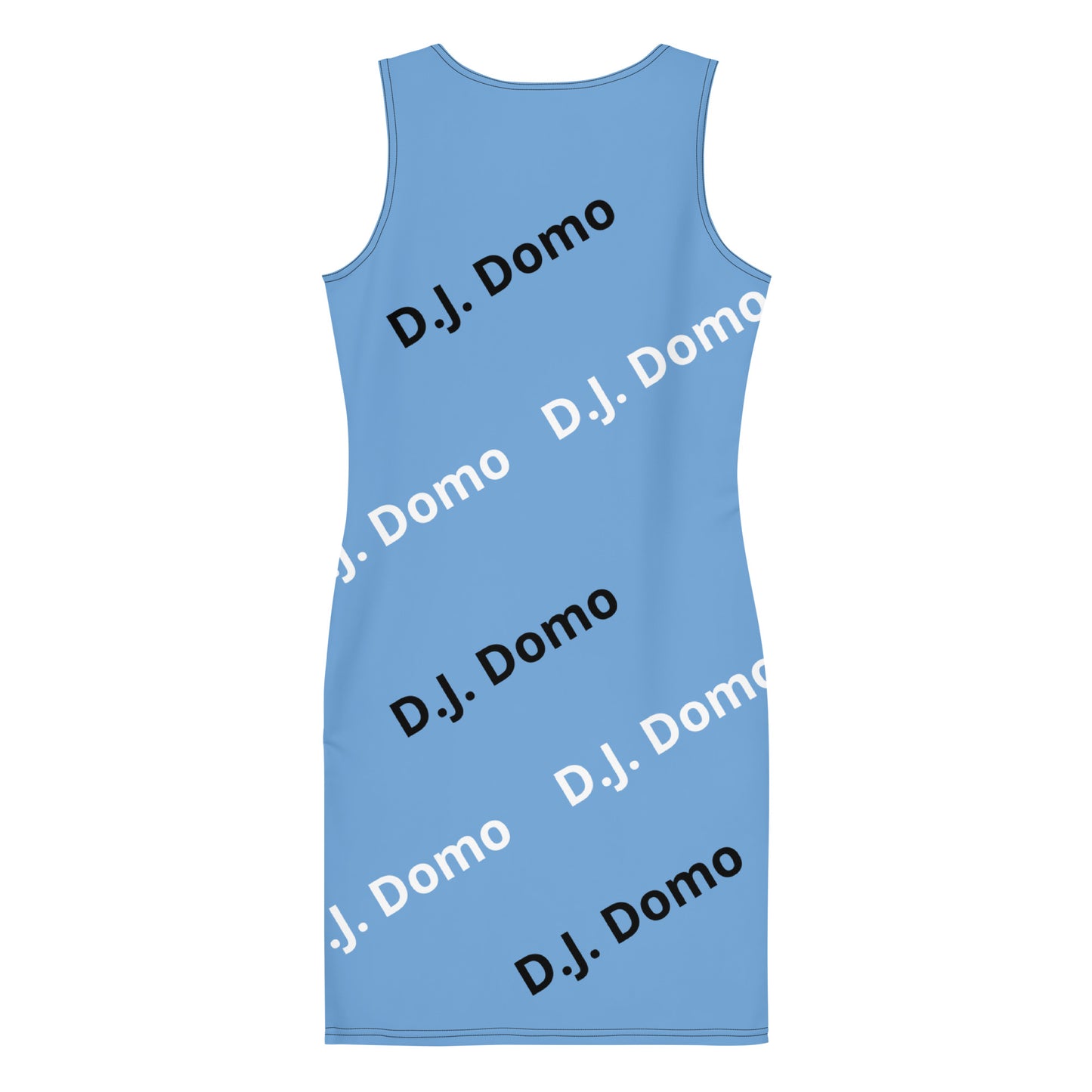 D.J. Domo "Classic" Bodycon Dress Sky Blue/White/Black