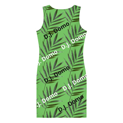 D.J. Domo "Green Tree Classic" Bodycon Dress Green/White/Black