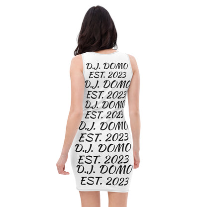 D.J. Domo "Repetitive" Bodycon Dress White/Black