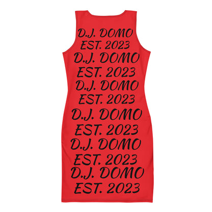 D.J. Domo "Repetitive" Bodycon Dress Red/Black