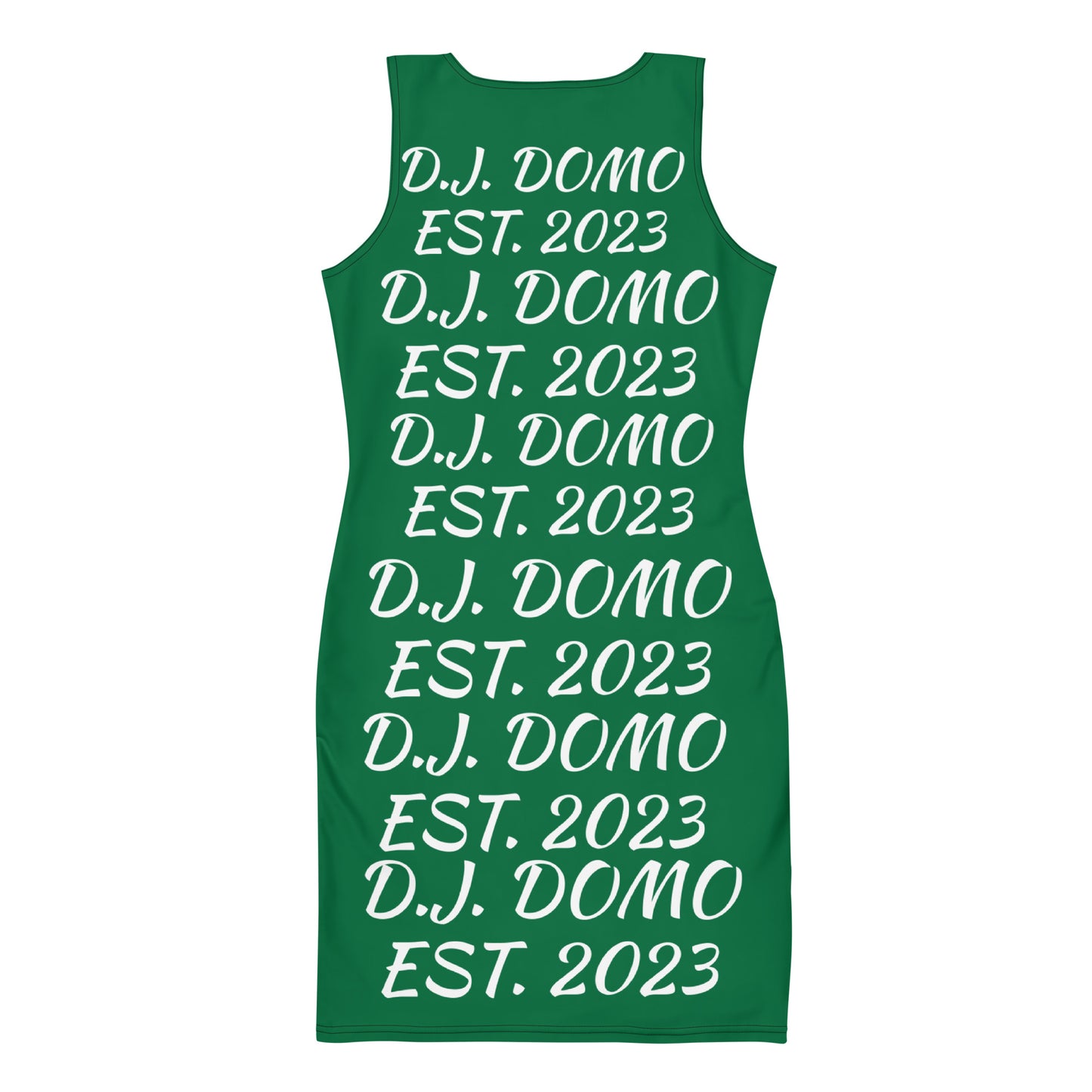 D.J. Domo "Repetitive" Bodycon Dress Green/White