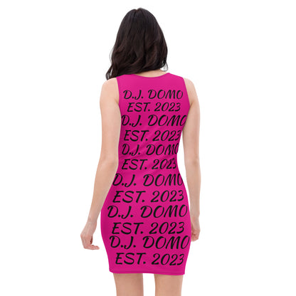 D.J. Domo "Repetitive" Bodycon Dress Pink/Black