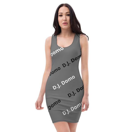 D.J. Domo "Classic" Bodycon Dress Dark Gray/White/Black