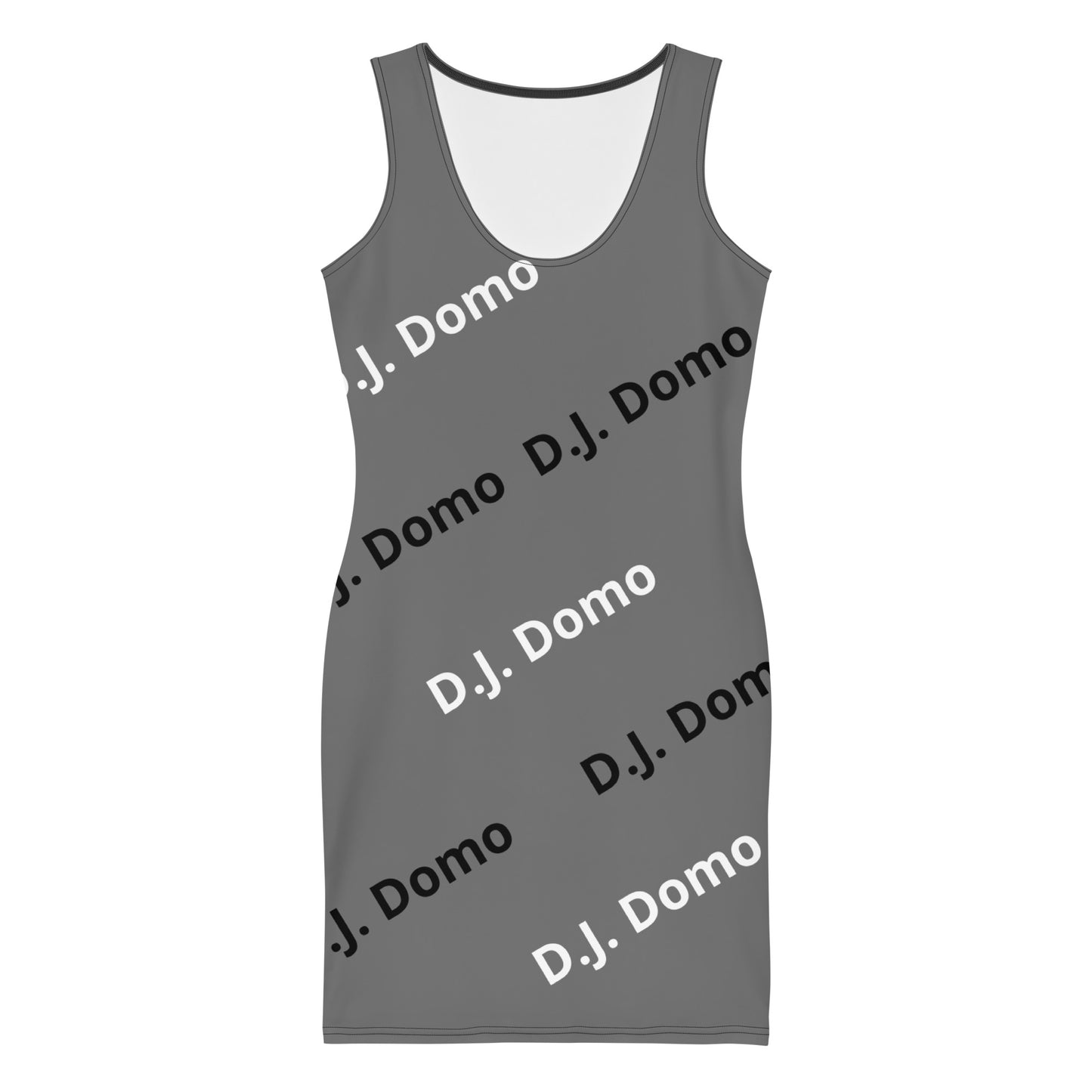 D.J. Domo "Classic" Bodycon Dress Dark Gray/White/Black