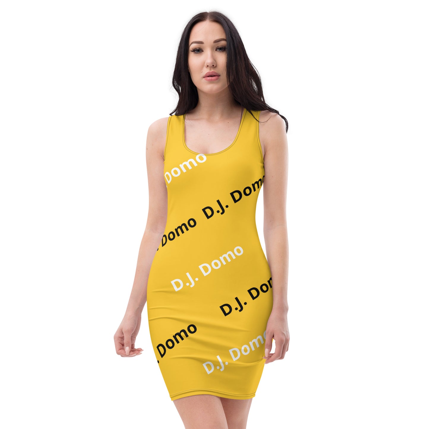 D.J. Domo "Classic" Bodycon Dress Gold/White/Black