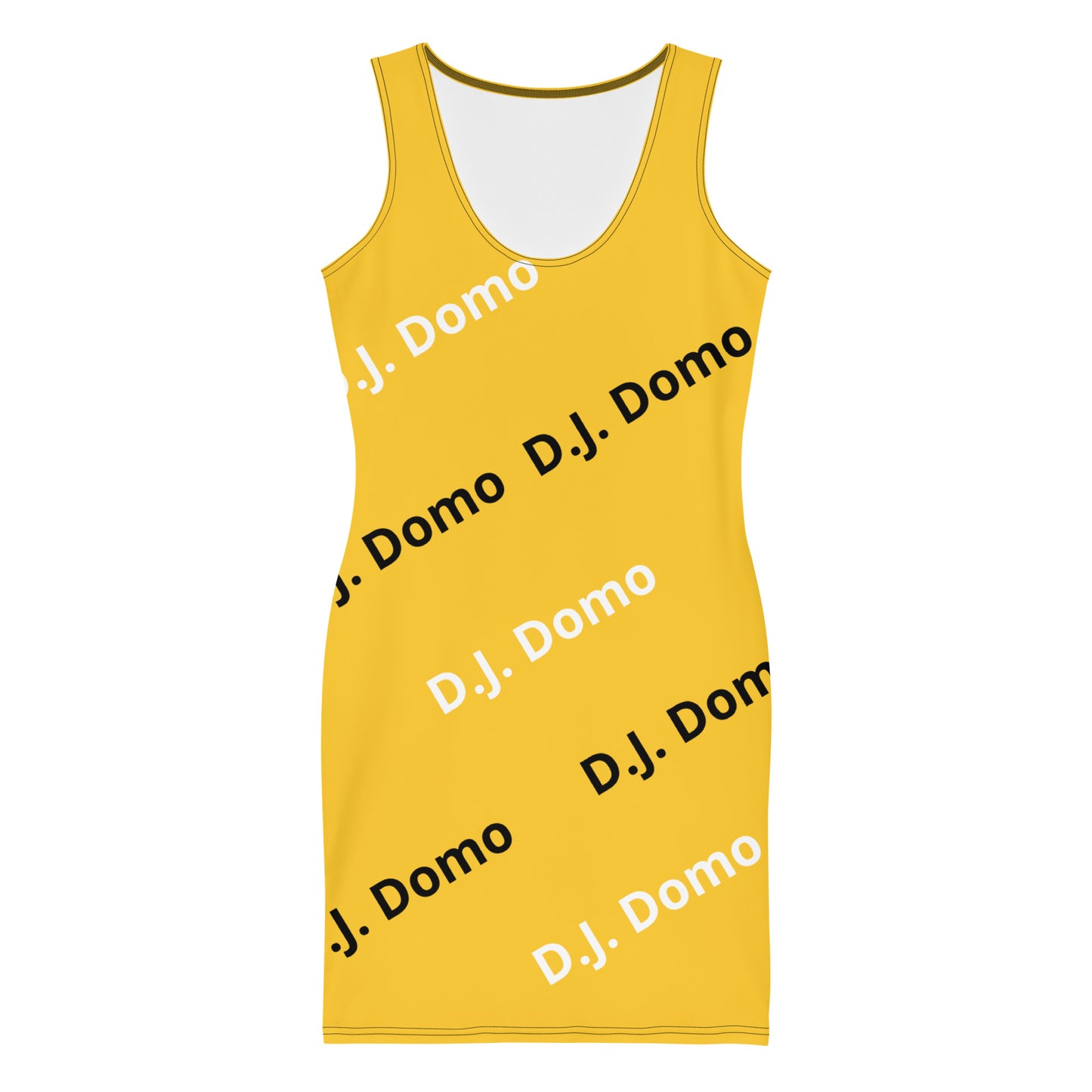 D.J. Domo "Classic" Bodycon Dress Gold/White/Black