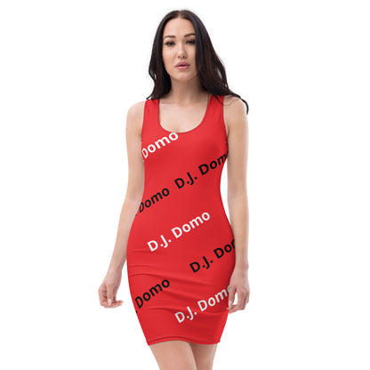 D.J. Domo "Classic" Bodycon Dress Red/White/Black