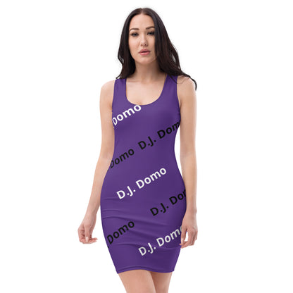 D.J. Domo "Classic" Bodycon Dress Purple/White/Black