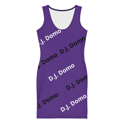 D.J. Domo "Classic" Bodycon Dress Purple/White/Black