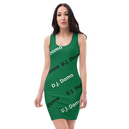 D.J. Domo "Classic" Bodycon Dress Green/White/Black