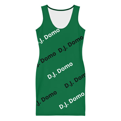 D.J. Domo "Classic" Bodycon Dress Green/White/Black