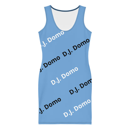 D.J. Domo "Classic" Bodycon Dress Sky Blue/White/Black