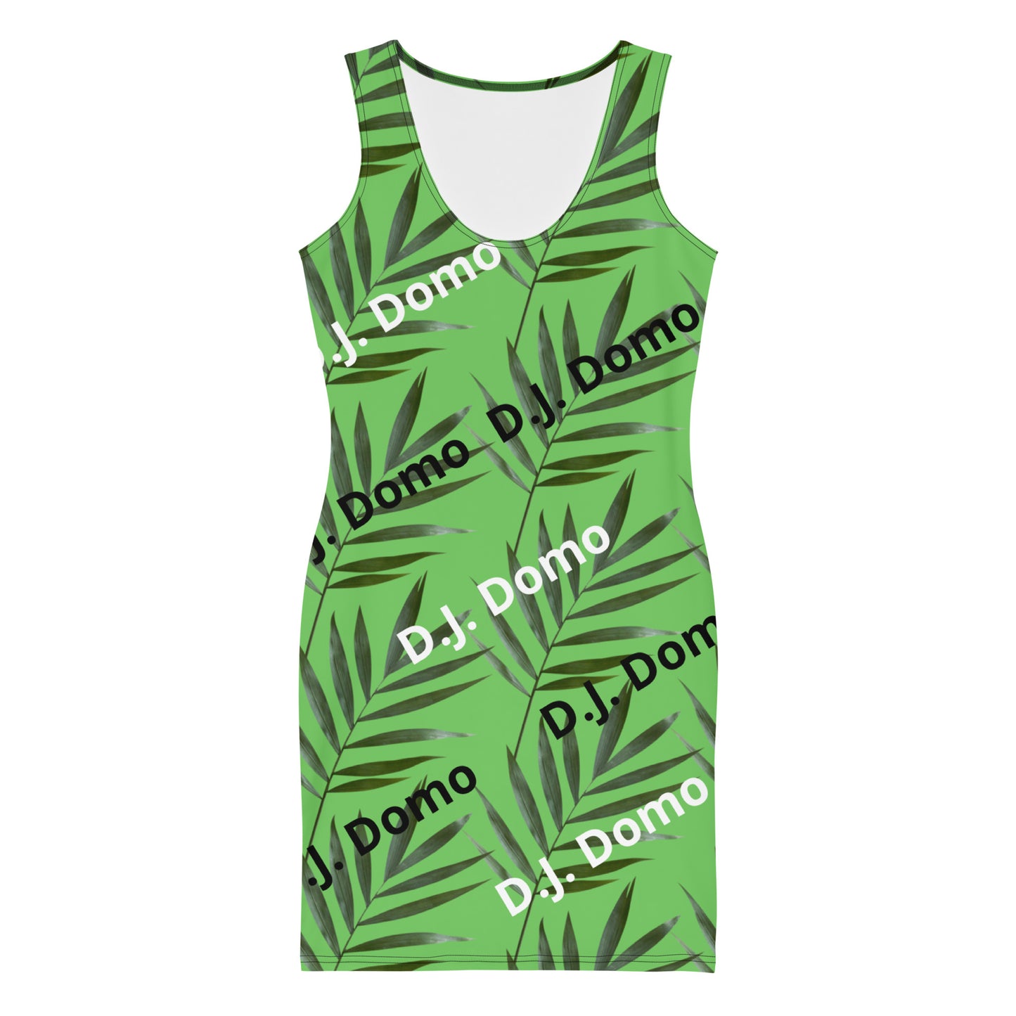 D.J. Domo "Green Tree Classic" Bodycon Dress Green/White/Black