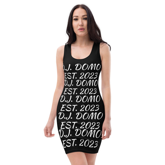 D.J. Domo "Repetitive" Bodycon Dress Black/White