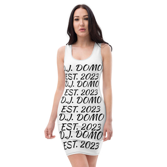 D.J. Domo "Repetitive" Bodycon Dress White/Black