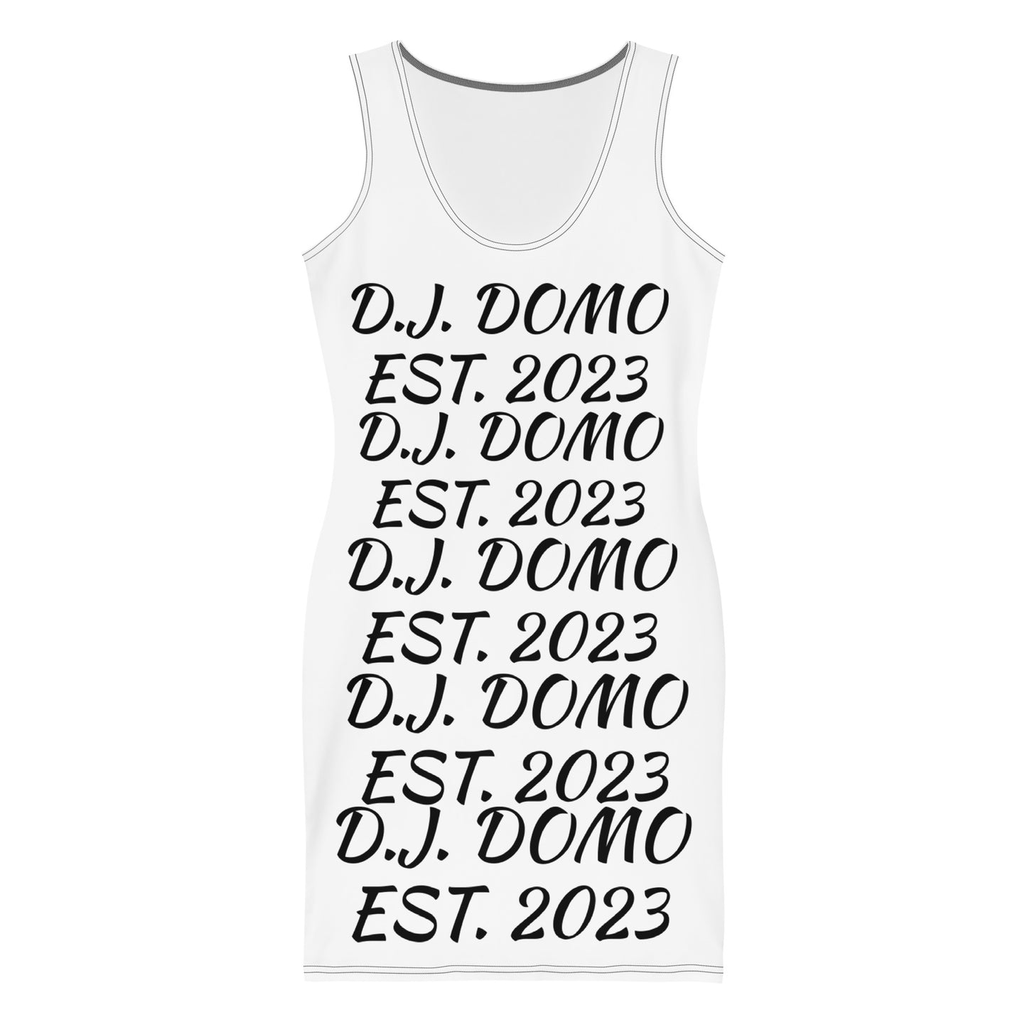 D.J. Domo "Repetitive" Bodycon Dress White/Black