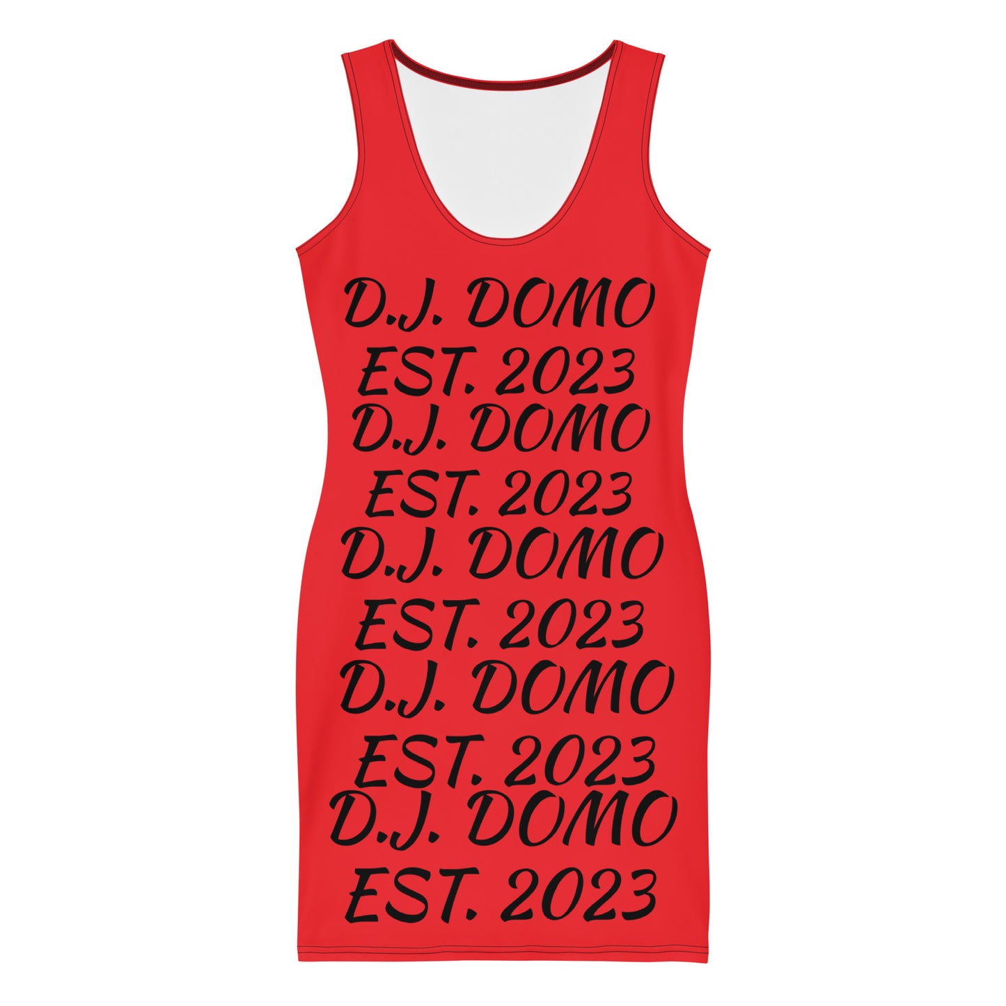 D.J. Domo "Repetitive" Bodycon Dress Red/Black