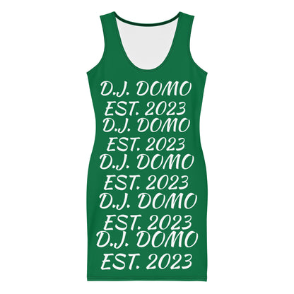 D.J. Domo "Repetitive" Bodycon Dress Green/White