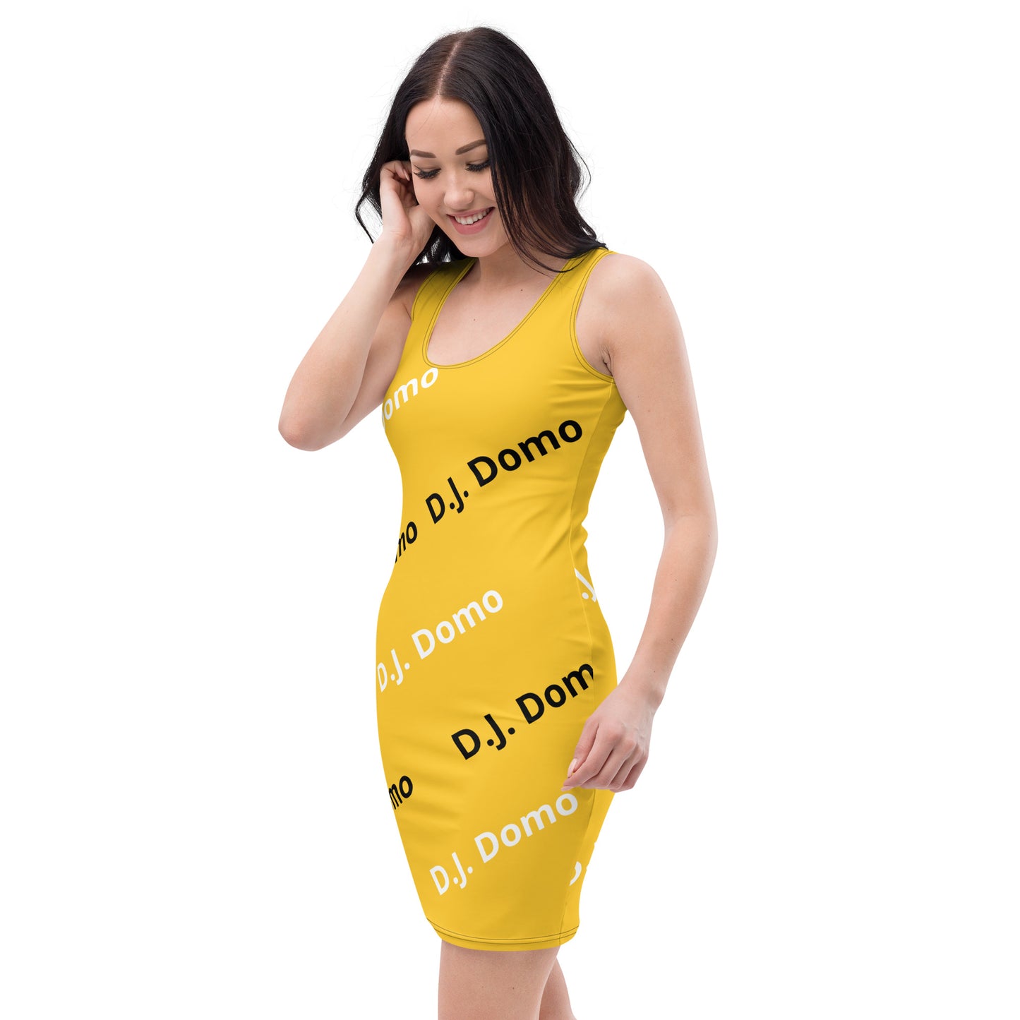 D.J. Domo "Classic" Bodycon Dress Gold/White/Black