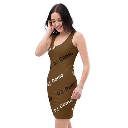 D.J. Domo "Classic" Bodycon dress Brown/White/Black