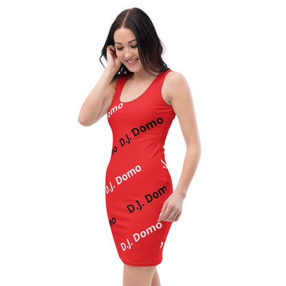 D.J. Domo "Classic" Bodycon Dress Red/White/Black